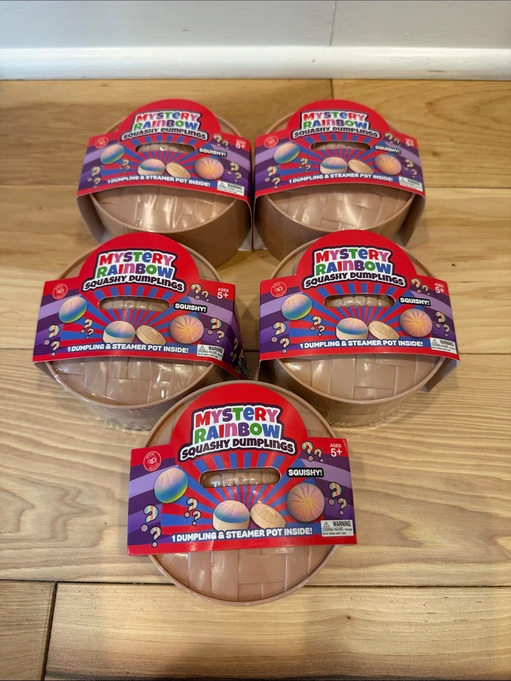 Mystery Rainbow Squashy Dumplings - Rainbow Colors x5
